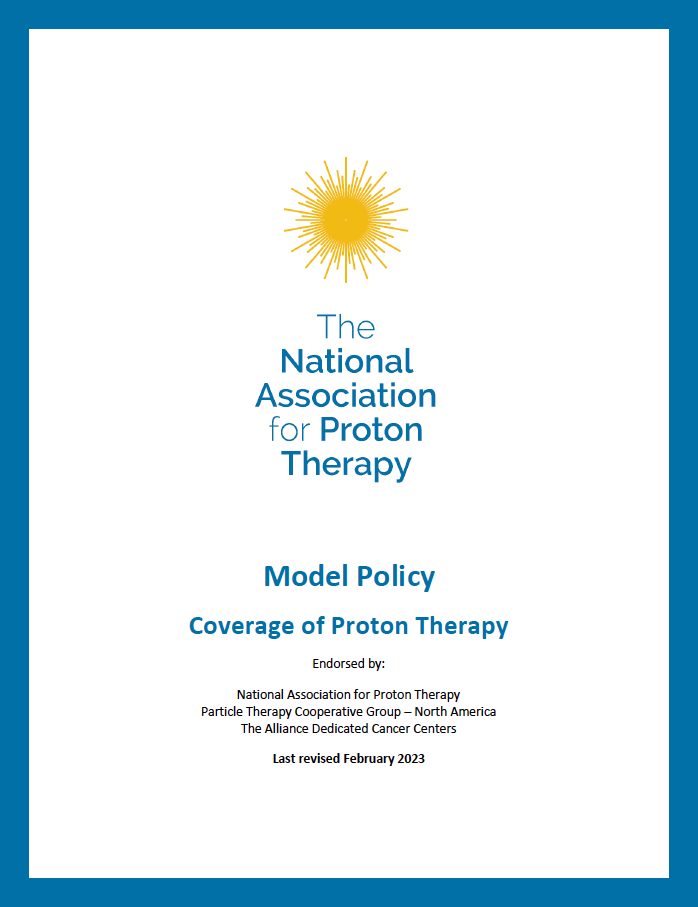 Model Policy Coverage of Proton Therapy